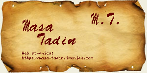 Maša Tadin vizit kartica